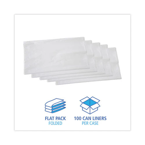 Linear Low Density Industrial Can Liners, 56 Gal, 0.9 Mil, 43 X 47, White, 100/carton - Image 2