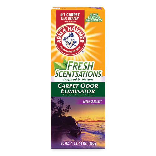 Fresh Scentsations Carpet Odor Eliminator, Island Mist, 30 Oz Box, 6/carton - Image 1