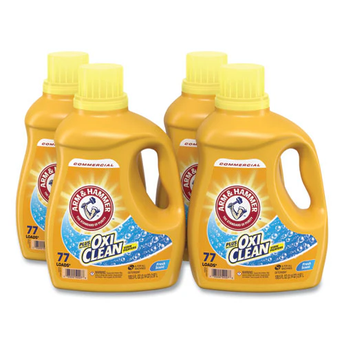 Oxiclean Concentrated Liquid Laundry Detergent, Fresh, 100.5 Oz Bottle, 4/carton - Image 1