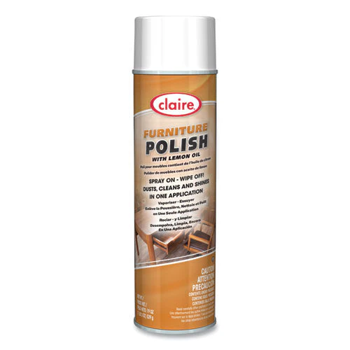 Furniture Polish With Lemon Oil, Lemon Scent; 19 Oz Aerosol Spray, Dozen - Image 3