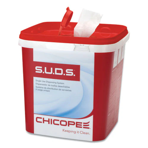 S.u.d.s Bucket With Lid, 7.5 X 7.5 X 8, Red/white, 3/carton - Image 1