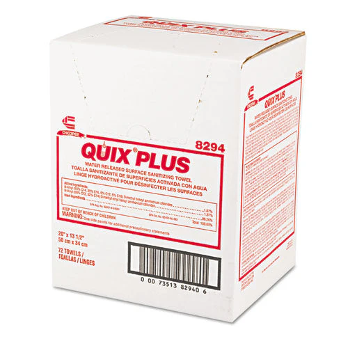 Quix Plus Cleaning And Sanitizing Towels, 13.5 X 20, Pink, 72/carton - Image 2