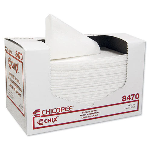 Sports Towels, 14 X 24, White, 100 Towels/pack, 6 Packs/carton - Image 1