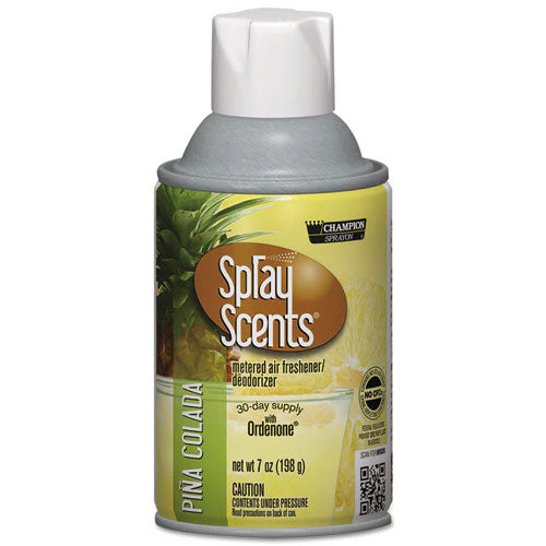 Champion Sprayon Sprayscents Metered Air Freshener Refill, Pina Colada, 7 Oz Aerosol Spray, 12/carton - Image 1