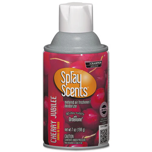 Champion Sprayon Sprayscents Metered Air Freshener Refill, Cherry Jubilee, 7 Oz Aerosol Spray, 12/carton - Image 1