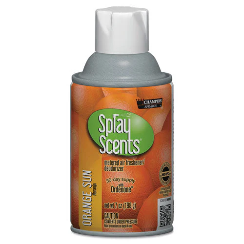 Champion Sprayon Sprayscents Metered Air Freshener Refill, Orange Sun, 7 Oz Aerosol Spray 12/carton - Image 1