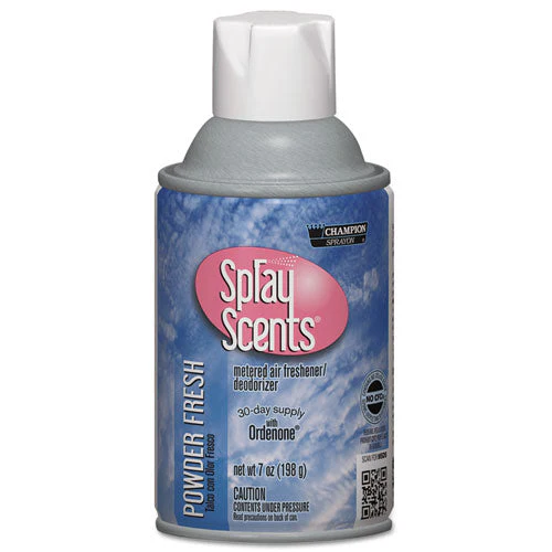 Champion Sprayon Sprayscents Metered Air Freshener Refill, Powder Fresh, 7 Oz Aerosol Spray, 12/carton - Image 1