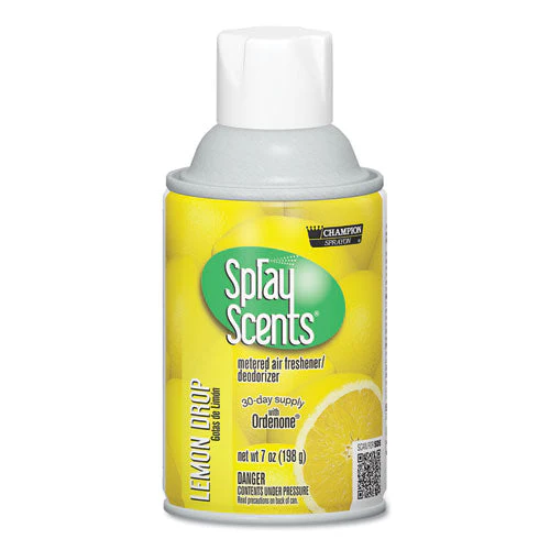 Champion Sprayon Sprayscents Metered Air Freshener Refill, Lemon, 7 Oz Aerosol, Spray 12/carton - Image 1