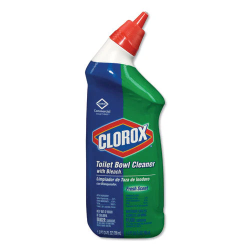 Toilet Bowl Cleaner With Bleach, Fresh Scent, 24oz Bottle - Image 1