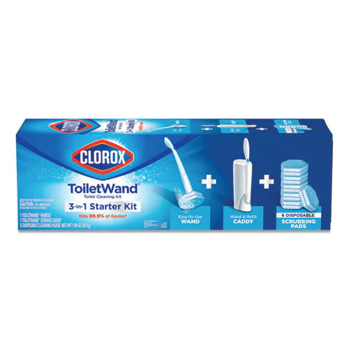 Toiletwand Disposable Toilet Cleaning System: Handle, Caddy And Refills, White, 6/carton - Image 3