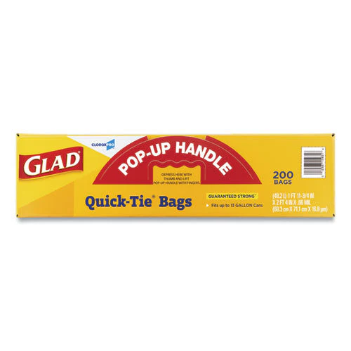 Tall Kitchen Quick-tie Bags, 13 Gal, 0.66 Mil, 23.75" X 28", White, 200/box - Image 3