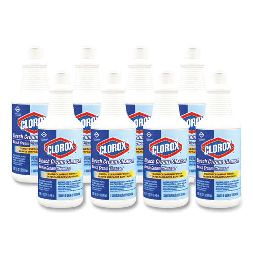 Bleach Cream Cleanser, Fresh Scent, 32 Oz Bottle, 8/carton - Image 1