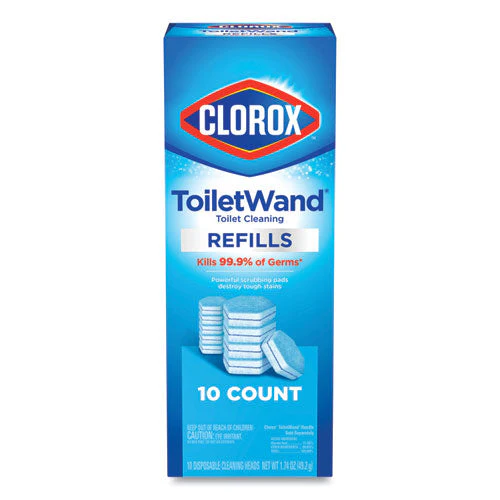 Disinfecting Toiletwand Refill Heads, Blue/white, 10/pack, 6 Packs/carton - Image 1