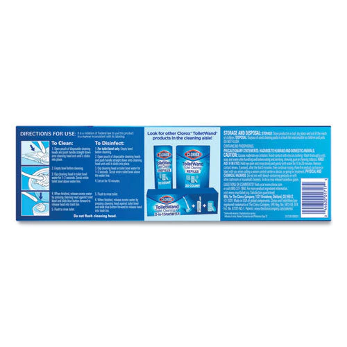 Disinfecting Toiletwand Refill Heads, Blue/white, 10/pack, 6 Packs/carton - Image 2