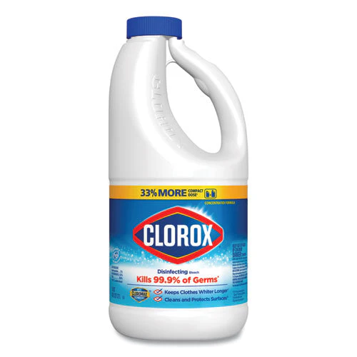 Regular Bleach With Cloromax Technology, 43 Oz Bottle, 6/carton - Image 1