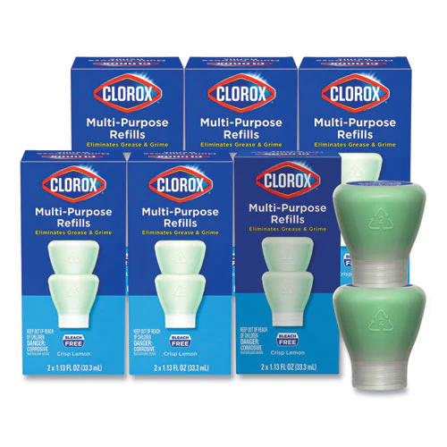 Clorox Multipurpose Degreaser Cleaner Refill Pods, Crisp Lemon Scent, 2 Pods/box, 8 Boxes/carton - Image 1