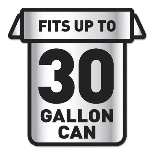 Forceflexplus Drawstring Large Trash Bags, 30 Gal, 1.05 Mil, 30" X 32", Black, 70/box - Image 2