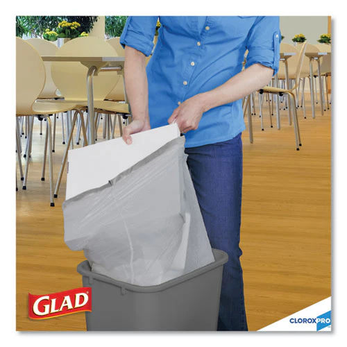 Forceflex Tall Kitchen Drawstring Trash Bags, 13 Gal, 0.72 Mil, 23.75" X 24.88", Gray, 100/box - Image 3
