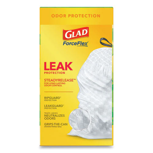Odorshield Tall Kitchen Drawstring Bags, 13 Gal, 0.95 Mil, 24" X 27.38", White, 80 Bags/box, 3 Boxes/carton - Image 2