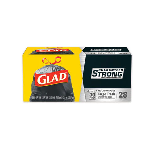 Drawstring Large Trash Bags, 30 Gal, 1.05 Mil, 30" X 33", Black, 15 Bags/box, 6 Boxes/carton - Image 2