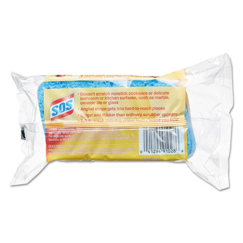 All Surface Scrubber Sponge, 2.5 X 4.5, 0.9" Thick, Dark Blue, 3/pack, 8 Packs/carton - Image 3