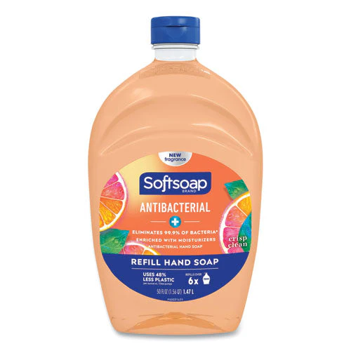 Antibacterial Liquid Hand Soap Refills, Fresh, Orange, 50 Oz - Image 1
