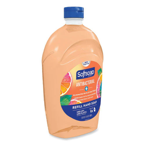 Antibacterial Liquid Hand Soap Refills, Fresh, 50 Oz, Orange, 6/carton - Image 3