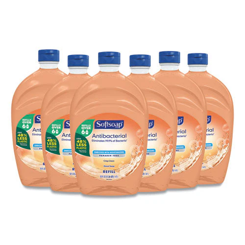 Antibacterial Liquid Hand Soap Refills, Fresh, 50 Oz, Orange, 6/carton - Image 2