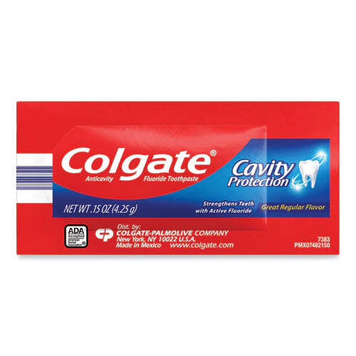 Cavity Protection Toothpaste, Regular Flavor, 0.15 Oz Sachet, 1,000/carton - Image 1