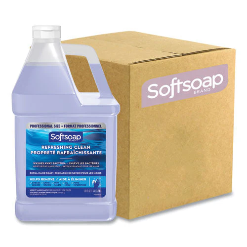 Liquid Hand Soap Refills, Refreshing Clean, 128 Oz, 4/carton - Image 1