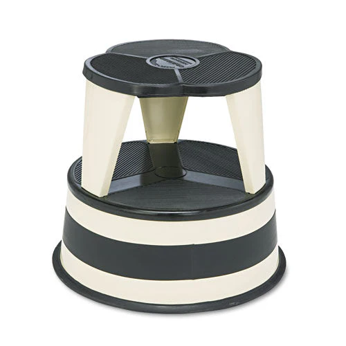 Kik-step Steel Step Stool, 2-step, 350 Lb Capacity, 16" Diameter X 14.25"h, Sand - Image 1