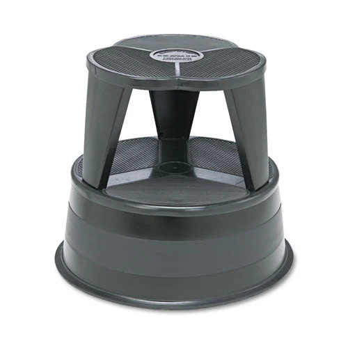 Kik-step Steel Step Stool, 2-step, 350 Lb Capacity, 16" Diameter X 14.25"h, Black - Image 1