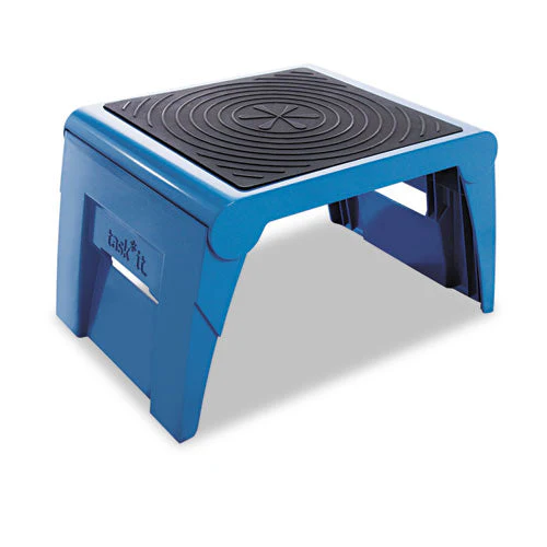 Folding Step Stool, 1-step, 300 Lb Capacity, 14 X 11.25 X 9.75, Blue - Image 1