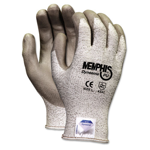 Memphis Dyneema Polyurethane Gloves, Large, White/gray, Pair - Image 1