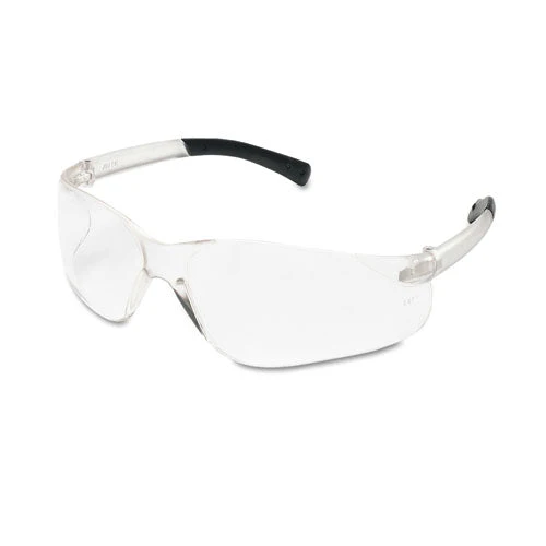 Bearkat Safety Glasses, Wraparound, Black Frame/clear Lens - Image 1