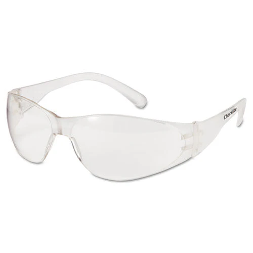 Checklite Safety Glasses, Clear Frame, Clear Lens - Image 1