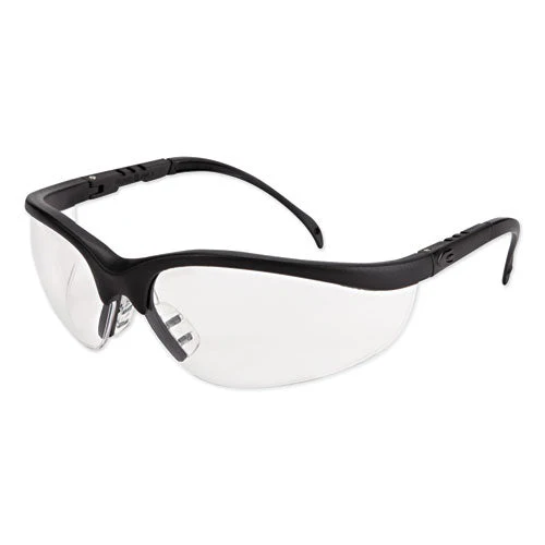 Klondike Safety Glasses, Matte Black Frame, Clear Lens, 12/box - Image 1