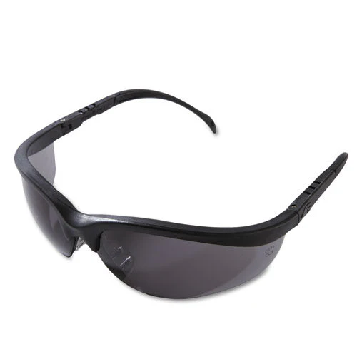 Klondike Safety Glasses, Matte Black Frame, Gray Lens, 12/box - Image 1