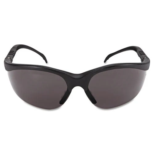 Klondike Safety Glasses, Matte Black Frame, Gray Lens, 12/box - Image 2