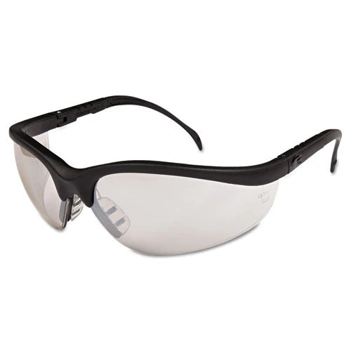 Klondike Safety Glasses, Black Matte Frame, Clear Mirror Lens, 12/box - Image 1