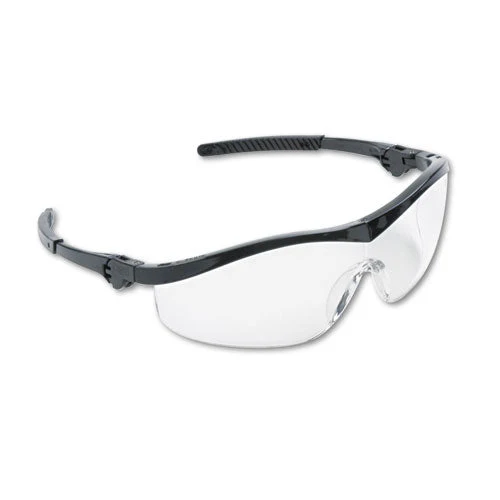 Storm Wraparound Safety Glasses, Black Nylon Frame, Clear Lens, 12/box - Image 1