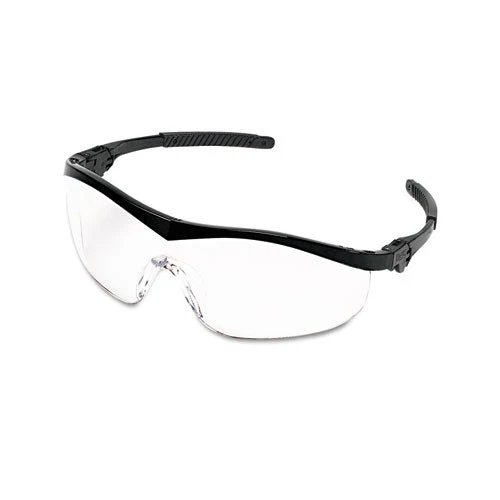 Storm Wraparound Safety Glasses, Black Nylon Frame, Clear Lens, 12/box - Image 2