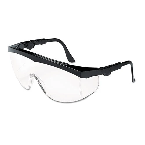 Tomahawk Wraparound Safety Glasses, Black Nylon Frame, Clear Lens, 12/box - Image 2