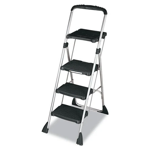 Max Work Platform, 55" Working Height, 225 Lb Capacity, 3 Steps, Steel, Black - Image 2