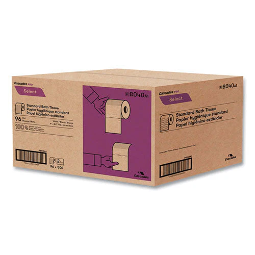 Select Standard Bath Tissue, 2-ply, White, 4 X 3.19, 500/roll, 96/carton - Image 3