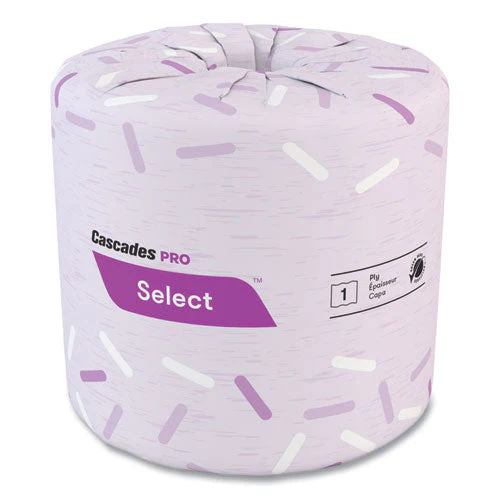 Select Standard Bath Tissue, 1-ply, White, 1,210/roll, 80 Rolls/carton - Image 1