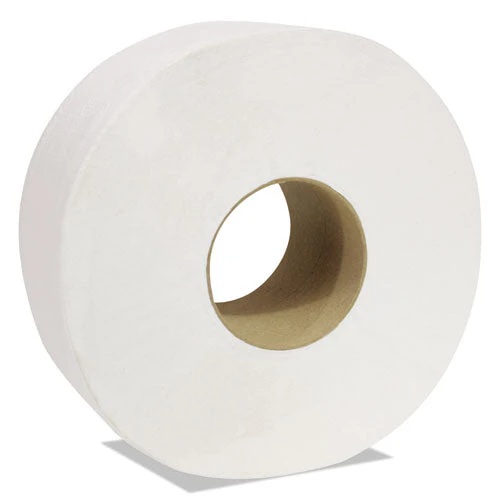 Select Jumbo Roll Jr. Tissue, 2-ply, White, 3.5" X 750 Ft, 12 Rolls/carton - Image 1