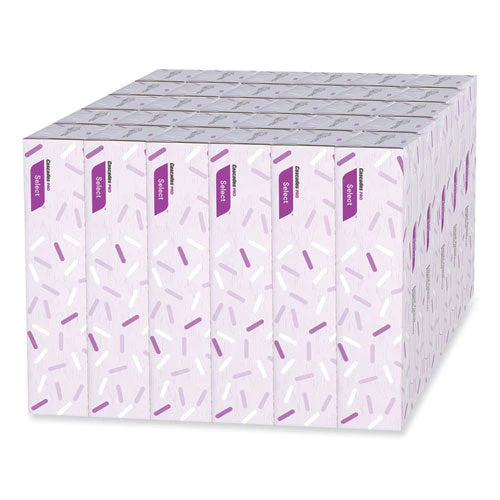 Select Flat Box Facial Tissue, 2-ply, White, 100 Sheets/box, 30 Boxes/carton - Image 3