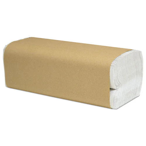 Select Folded Paper Towels, C-fold, 1-ply, 10 X 13, White, 200/pack, 12 Packs/carton - Image 1