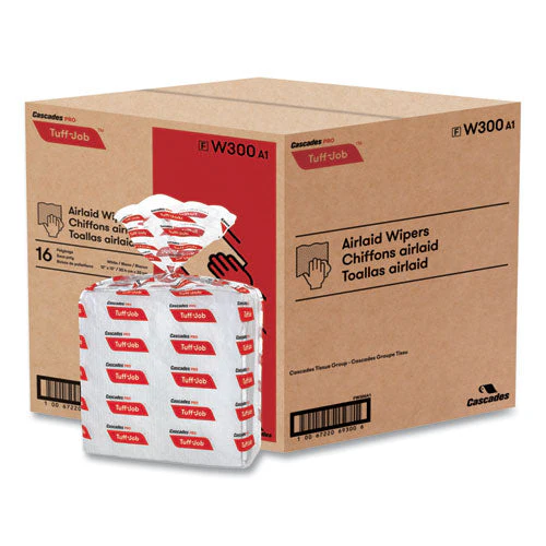Tuff-job S300 Airlaid Wipers, 12 X 13, White, 50/pack, 16/carton - Image 2